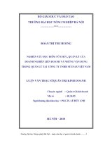 Luận văn thạc sĩ nghiên cứu đặc điểm tổ chức quản lý của doanh nghiệp liên doanh và những vận dụng trong quản lý tại công ty TNHH sứ inax việt nam 