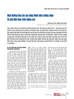 Định hướng tiếp cận xây dựng Nhãn hiệu chứng nhận Cà phê Việt Nam chất lượng cao