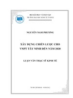 Tài liệu Xây Dựng Chiến Lược Cho VNPT Tây Ninh Đến Năm 2020