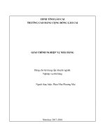 Giáo trình Nghiệp vụ nhà hàng - Trường CĐ Cộng đồng Lào Cai