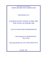 Luận văn thạc sĩ giải pháp thu hút vốn đầu tư trực tiếp nước ngoài vào tỉnh phú thọ 
