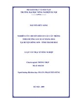 Luận văn thạc sĩ nghiên cứu chuyển đổi cơ cấu cây trồng theo hướng sản xuất hàng hoá tại huyện đông sơn tỉnh thanh hoá 
