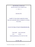 Luận văn thạc sĩ nghiên cứu hoạt động makerting trong đào tạo tại trường trung cấp kinh tế kỹ thuật bắc giang 