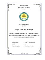 Kiểm soát chi đầu tư xây dựng cơ bản vốn ngân sách nhà nước qua kho bạc nhà nước huyện gia lộc, tỉnh hải dương  luận văn tốt nghiệp  chuyên ngành quản lý tài chính công 