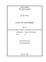 Quản lý thu thuế tại chi cục thuế quận tây hồ, hà nội  luận văn tốt nghiệp  chuyên ngành quản lý tài chính công 