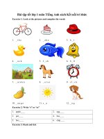 Bài tập Tết môn Tiếng Anh lớp 1 sách Kết nối tri thức với cuộc sống