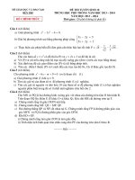 Dap anDe thi tuyen sinh 10ToanBen Tre20132014