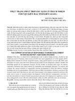 Thực trạng phát triển du lịch có trách nhiệm ở huyện Kiên Hải, tỉnh Kiên Giang