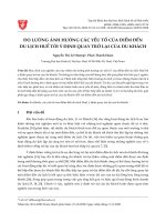 Đo lường ảnh hưởng các yếu tố của điểm đến du lịch Huế tới ý định quay trở lại của du khách