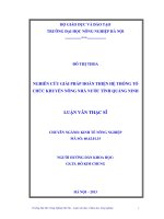 Luận văn thạc sĩ nghiên cứu giải pháp hoàn thiện hệ thống tổ chức khuyến nông nhà nước tỉnh quảng ninh 