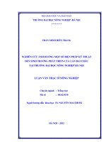 Luận văn thạc sĩ nghiên cứu ảnh hưởng một số biện pháp kỹ thuật đến sinh trưởng phát triển của lan đai châu tại trường đại học nông nghiệp hà nội 