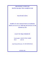 Luận văn thạc sĩ nghiên cứu đẩy mạnh áp dụng cơ giới hoá trong sản xuất lúa trên địa bàn huyện ân thi tỉnh hưng yên 