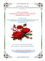 NÂNG CAO kỹ NĂNG làm VIỆC NHÓM CHO đội NGŨ GIÁO VIÊN TRƢỜNG mẫu GIÁO HOA HỒNG THỊ xã tân UYÊN, TỈNH BÌNH DƢƠNG  