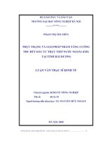 Luận văn thạc sĩ thực trạng và giải pháp nhằm tăng cường thu hút đầu tư trực tiếp nước ngoài FDI tại tỉnh hải dương 