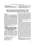 Thực trạng stress của sinh viên chính quy năm cuối thuộc các chuyên ngành tại trường Đại học Y - Dược Thái Nguyên năm 2020 và một số yếu tố liên quan