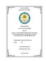 Quản lý chi thường xuyên ngân sách nhà nước cho giáo dục trung học cơ sở tại huyện hoài đức, thành phố hà nội  luận văn tốt nghiệp  chuyên ngành quản lý tài chính công