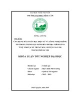 Khóa luận ứng dụng máy toàn đạc điện tử và công nghệ thông tin trong thành lập mảnh bản đồ địa chính số 31 tỉ lệ  1 500 tại xã trung mầu, huyện gia lâm, thành phố hà nội 