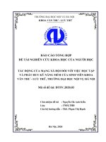 Đề tài tác động của mạng xã hội đối với việc học tập và phát huy kỹ năng mềm của sinh viên khoa văn thư   lưu trữ, trường đại học nội vụ hà nội 