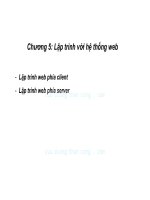 Bài giảng Lập trình mạng - Chương 5: Lập trình với hệ thống web