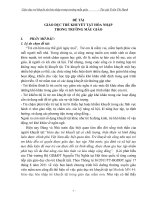 Sáng kiến kinh nghiệm Mầm non: Giáo dục trẻ khuyết tật hòa nhập trong trường mẫu giáo