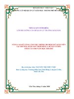 NÂNG CAO kỹ NĂNG làm VIỆC NHÓM CHO đội NGŨ GIÁO VIÊN tại TRƢỜNG mầm NON THỚI ĐÔNG 2, HUYỆN cờ đỏ, TỈNH cần THƠ năm học 2020 2021 