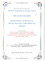 Nâng cao kỹ năng làm việc nhóm cho đội ngũ giáo trường mầm non 