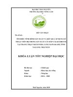 Tìm hiểu tình hình sản xuất và kết quả áp dụng kỹ thuật tiến bộ trong sản xuất cây bắp cải (kyebetsu) tại trang trại takuji seki, làng kawakami, tỉnh nagano, nhật bản  