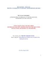 NÂNG CAO kỹ NĂNG làm VIỆC NHÓM CHO đội NGŨ GIÁO VIÊN TRƢỜNG mầm NON THỊ TRẤN cờ đỏ, HUYỆN cờ đỏ, THÀNH PHỐ cần THƠ 2020 2021 