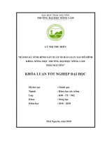 Đánh giá tình hình sản xuất ổi đài loan tại mô hình khoa nông học trường đại học nông lâm thái nguyên  