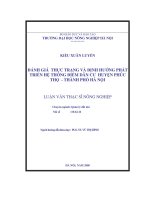 Luận văn thạc sĩ nghiên cứu thực trạng và định hướng phát triển hệ thống điểm dân cư huyện phúc thọ TP hà nội 