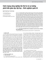 Cách mạng công nghiệp lần thứ tư và xu hướng phát triển giáo dục đại học   kinh nghiệm quốc tế