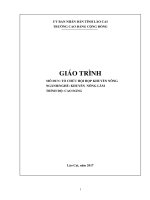 Giáo trình Tổ chức hội họp khuyến nông (Nghề: Khuyến nông lâm) - Trường Cao Đẳng Lào Cai