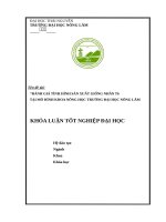 Đánh giá tình hình sản xuất nhãn t6 tại mô hình khoa nông học trường đại học nông lâm thái nguyên  