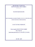 Luận văn thạc sĩ phân tích hiệu quả kinh tế trồng vải của các hộ nông dân huyện thanh trà tỉnh hải dương 