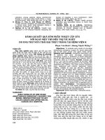 Đánh giá kết quả sớm phẫu thuật cấp cứu nối ngay một thì điều trị tắc ruột do ung thư nửa trái đại trực tràng tại Bệnh viện K