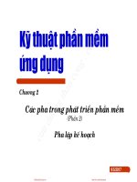Bài giảng Kỹ thuật phần mềm ứng dụng: Chương 2 (Phần 2) - ĐH Bách khoa Hà Nội