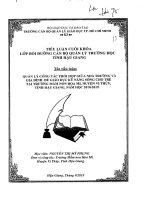 quản lý công tác phối hợp giữa nhà trường và gia đình để giáo dục kỹ năng sống cho trẻ tại trường mầm non họa mi huyện vị thủy 