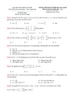 Đề thi giữa học kì 1 môn Đại số tuyến tính năm 2017-2018 có đáp án - Trường Đại học Bách Khoa TP.HCM (Ca 1)