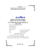 Luận văn pháp luật về hoạt động của chính quyền địa phương ở việt nam 