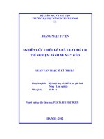 Luận văn thạc sĩ nghiên cứu thiết kế chế tạo thiết bị thí nghiệm bánh xe máy kéo 