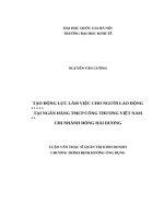 Luận văn tạo động lực làm việc cho người lao động tại ngân hàng TMCP công thương việt nam  chi nhánh đông hải dương 