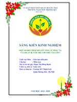 Một số biện pháp rèn kỹ năng tự phục vụ và chuẩn bị tâm thế cho trẻ vào lớp 1