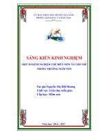 Tài liệu Một số kinh nghiệm chế biến món ăn cho trẻ trong trường mầm non