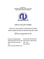 Luận văn công tác soạn thảo và ban hành văn bản hành chính tại một số trường đại học trên địa bàn thành phố hà nội 