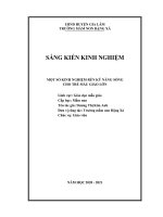 Tài liệu Một số kinh nghiệm rèn kỹ năng sống cho trẻ mẫu giáo lớn