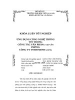 Luận văn ứng dụng công nghệ thông tin trong công tác văn phòng tại văn phòng công ty TNHH minh giang 