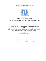 Luận văn nâng cao chất lượng hoạt động đào tạo, bồi dưỡng đội ngũ viên chức, người lao động của trường đại học nội vụ hà nội 