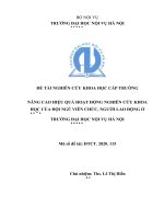 Luận văn nâng cao hiệu quả hoạt động nghiên cứu khoa học của đội ngũ viên chức, người lao động ở trường đại học nội vụ hà nội 