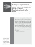 Nhận xét giá trị phương pháp chọc hút kim nhỏ dưới hướng dẫn siêu âm trong chẩn đoán ung thư biểu mô tuyến giáp