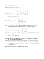 Đề thi học kì 1 môn Đại số tuyến tính năm 2011-2012 - Trường Đại học Bách Khoa TP.HCM (Ca 1)